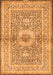 Serging Thickness of Machine Washable Medallion Orange Traditional Area Rugs, wshtr4695org