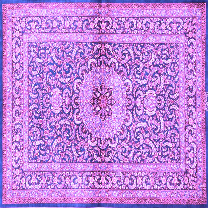 Square Medallion Purple Traditional Rug, tr4695pur