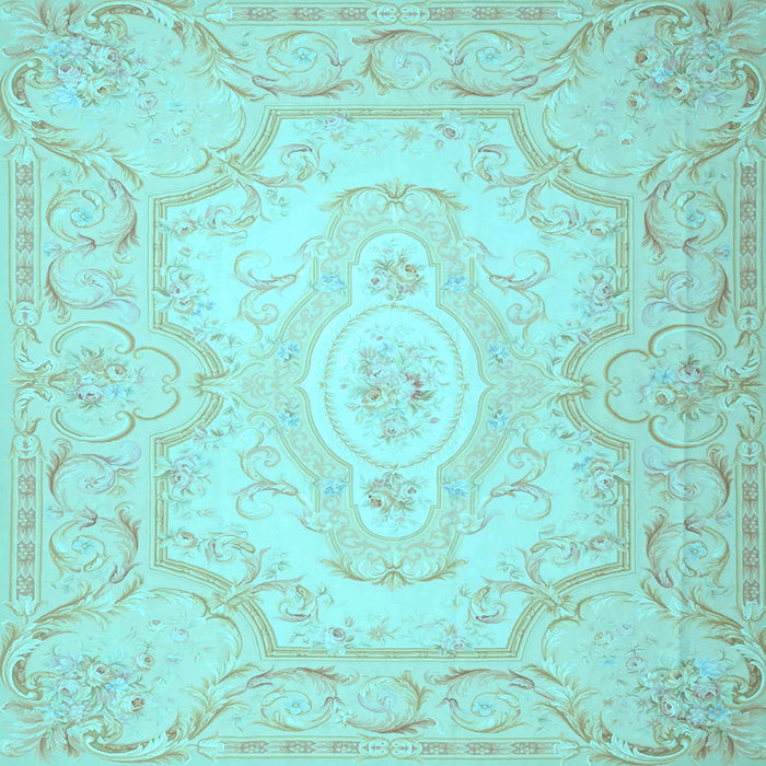 Square Persian Light Blue Traditional Rug, tr4696lblu