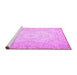 Sideview of Machine Washable Persian Purple Traditional Area Rugs, wshtr4696pur