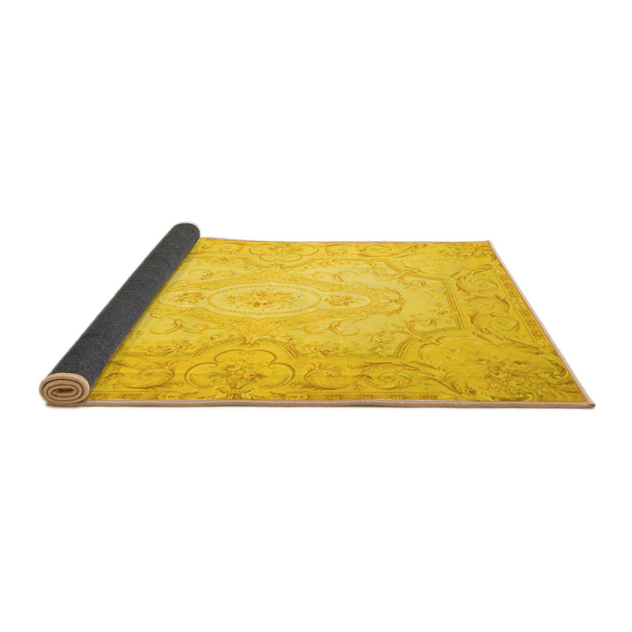 Sideview of Persian Yellow Traditional Rug, tr4696yw