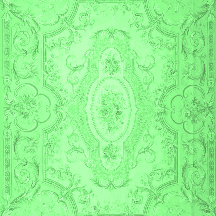 Machine Washable Persian Emerald Green Traditional Area Rugs, wshtr4696emgrn