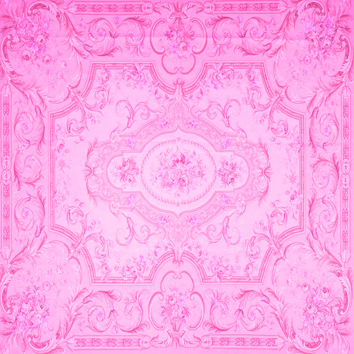 Square Persian Pink Traditional Rug, tr4696pnk