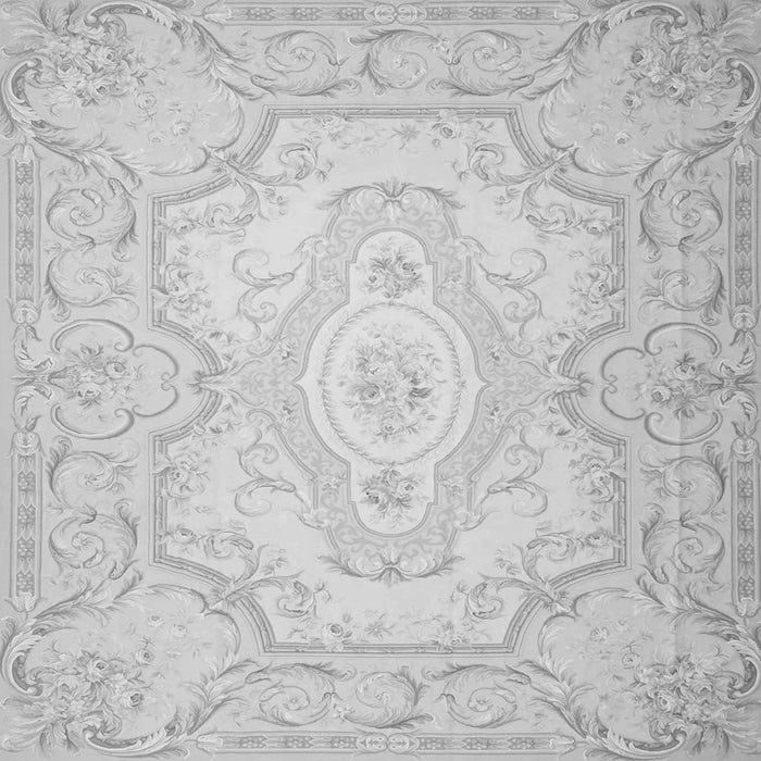 Serging Thickness of Persian Gray Traditional Rug, tr4696gry