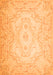 Serging Thickness of Machine Washable Persian Orange Traditional Area Rugs, wshtr4696org