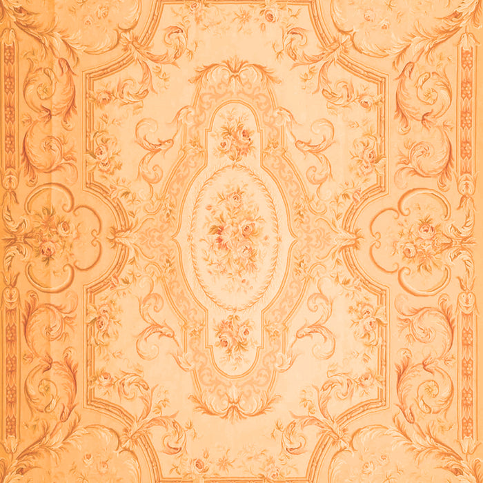 Serging Thickness of Machine Washable Persian Orange Traditional Area Rugs, wshtr4696org