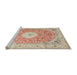 Sideview of Machine Washable Traditional Rust Pink Rug, wshtr4697