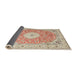 Sideview of Traditional Rust Pink Medallion Rug, tr4697