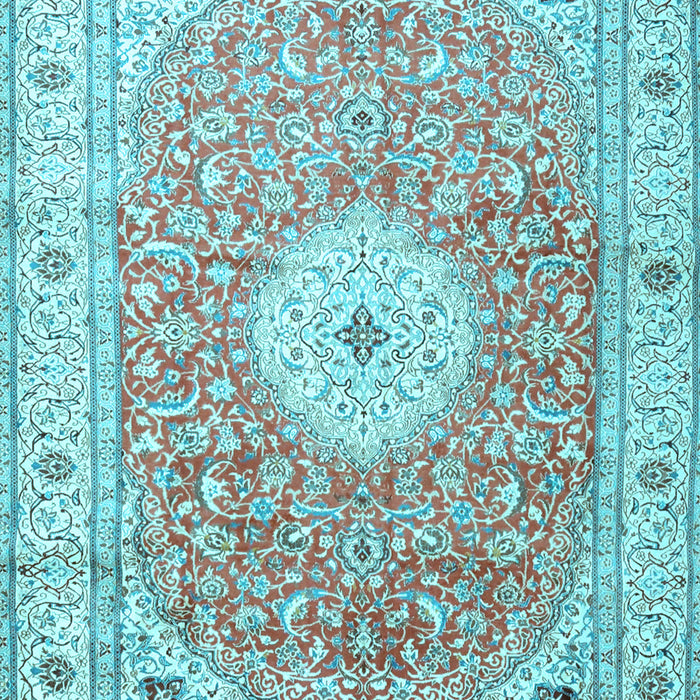 Medallion Light Blue Traditional Rug, tr4697lblu