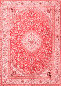 Medallion Red Traditional Rug, tr4697red