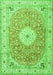 Medallion Green Traditional Rug, tr4697grn