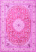 Medallion Pink Traditional Rug, tr4697pnk