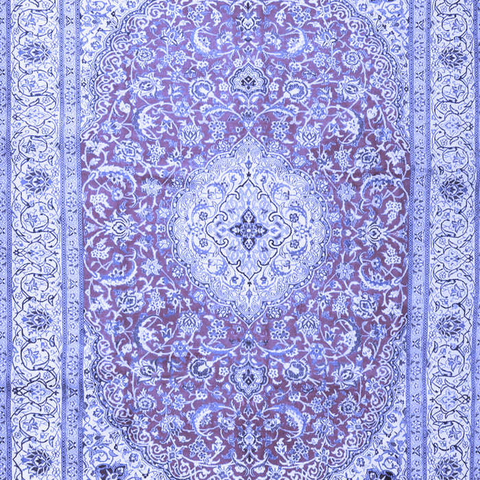 Medallion Blue Traditional Rug, tr4697blu