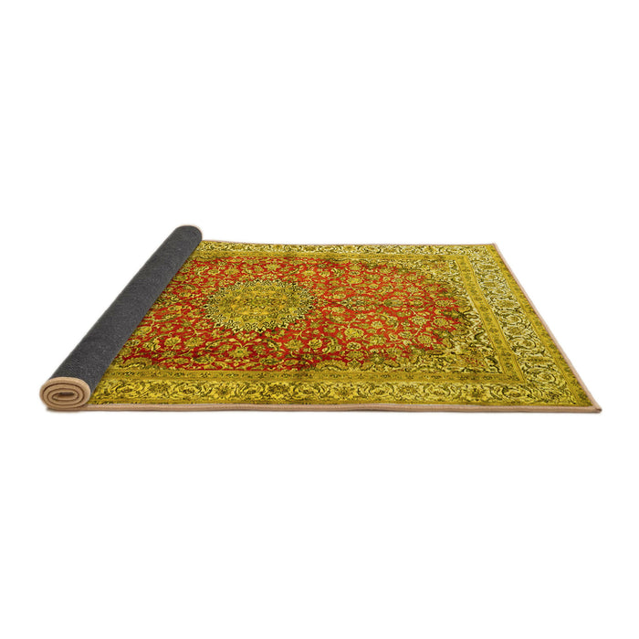 Sideview of Oriental Yellow Traditional Rug, tr4698yw