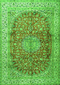 Oriental Green Traditional Rug, tr4698grn