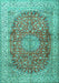 Oriental Turquoise Traditional Rug, tr4698turq