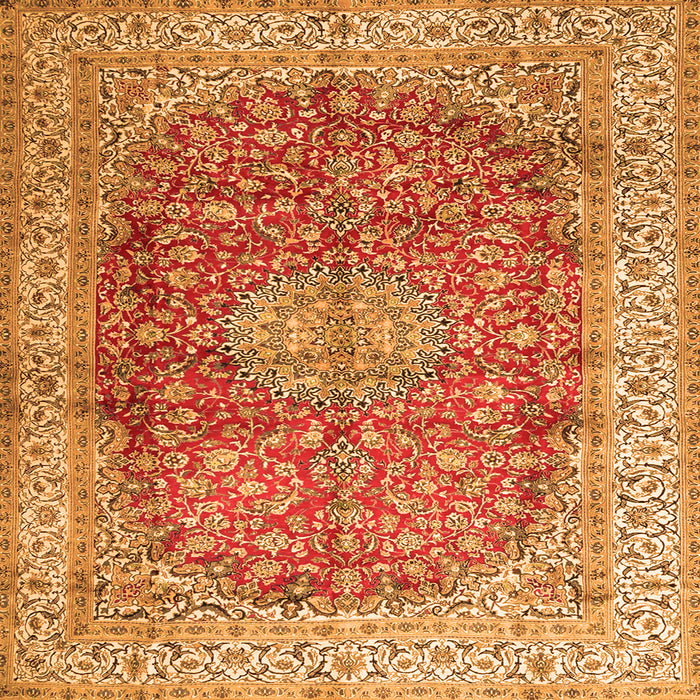 Serging Thickness of Oriental Orange Traditional Rug, tr4698org