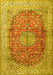 Oriental Yellow Traditional Rug, tr4698yw