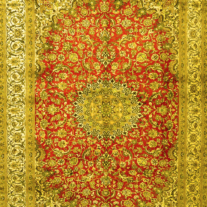 Oriental Yellow Traditional Rug, tr4698yw