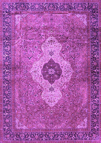 Medallion Purple Traditional Rug, tr4699pur