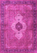 Medallion Pink Traditional Rug, tr4699pnk