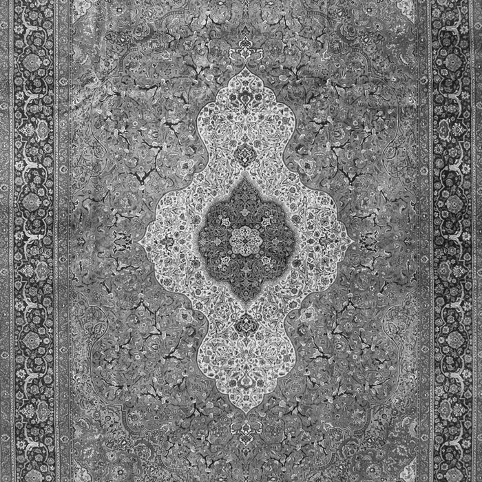 Serging Thickness of Machine Washable Medallion Gray Traditional Rug, wshtr4699gry