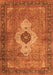 Medallion Orange Traditional Rug, tr4699org