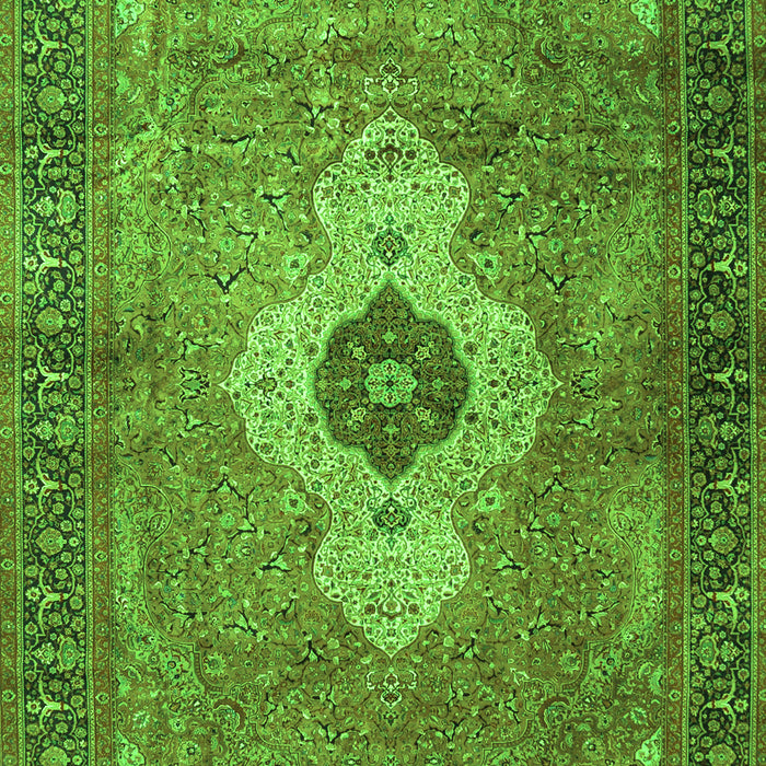 Medallion Green Traditional Rug, tr4699grn