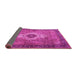 Sideview of Medallion Pink Traditional Rug, tr4699pnk