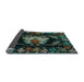 Sideview of Medallion Light Blue French Rug, tr469lblu