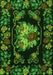 Medallion Green French Rug, tr469grn