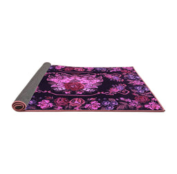 Sideview of Medallion Purple French Rug, tr469pur