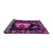 Sideview of Medallion Purple French Rug, tr469pur