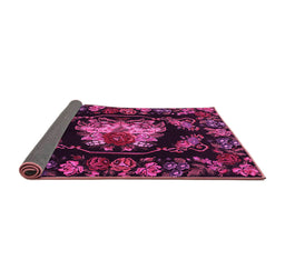 Sideview of Medallion Pink French Rug, tr469pnk