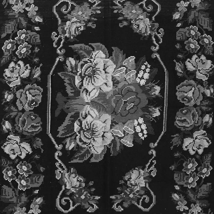 Medallion Gray French Rug, tr469gry