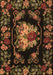 Machine Washable Medallion Brown French Rug, wshtr469brn