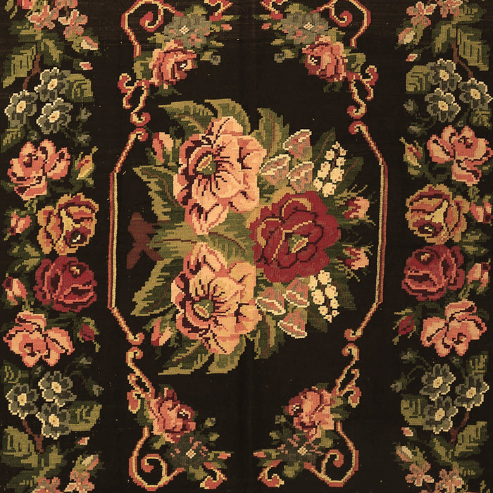 Medallion Brown French Rug, tr469brn