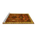 Sideview of Machine Washable Persian Yellow Traditional Rug, wshtr46yw