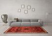 Machine Washable Persian Orange Traditional Area Rugs in a Living Room, wshtr46org