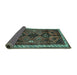 Sideview of Persian Turquoise Traditional Rug, tr46turq