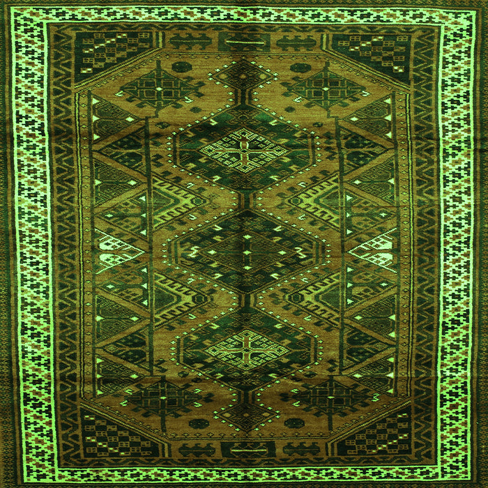 Serging Thickness of Persian Green Traditional Rug, tr46grn