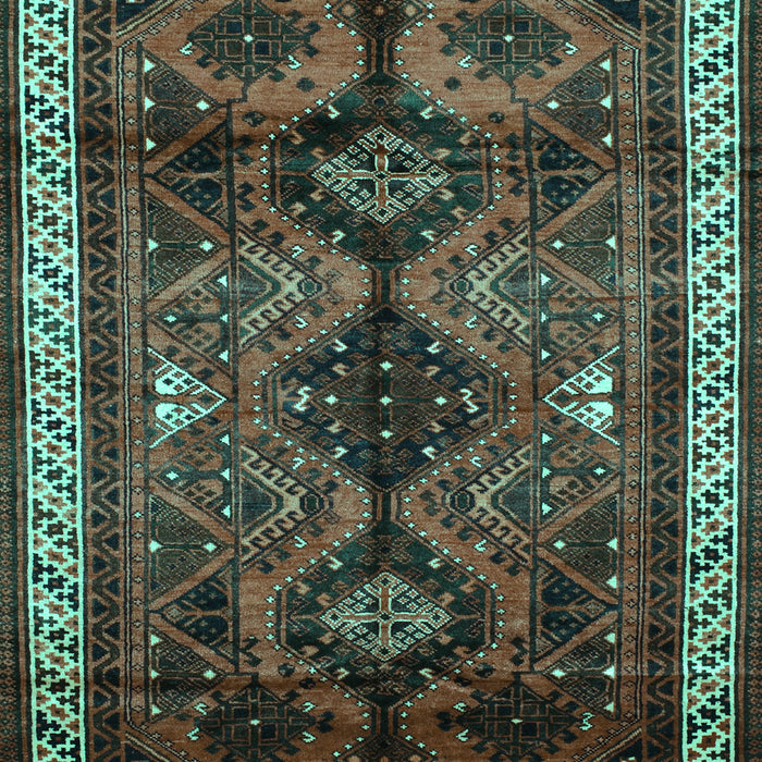 Machine Washable Persian Turquoise Traditional Area Rugs, wshtr46turq