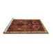 Sideview of Machine Washable Persian Brown Traditional Rug, wshtr46brn