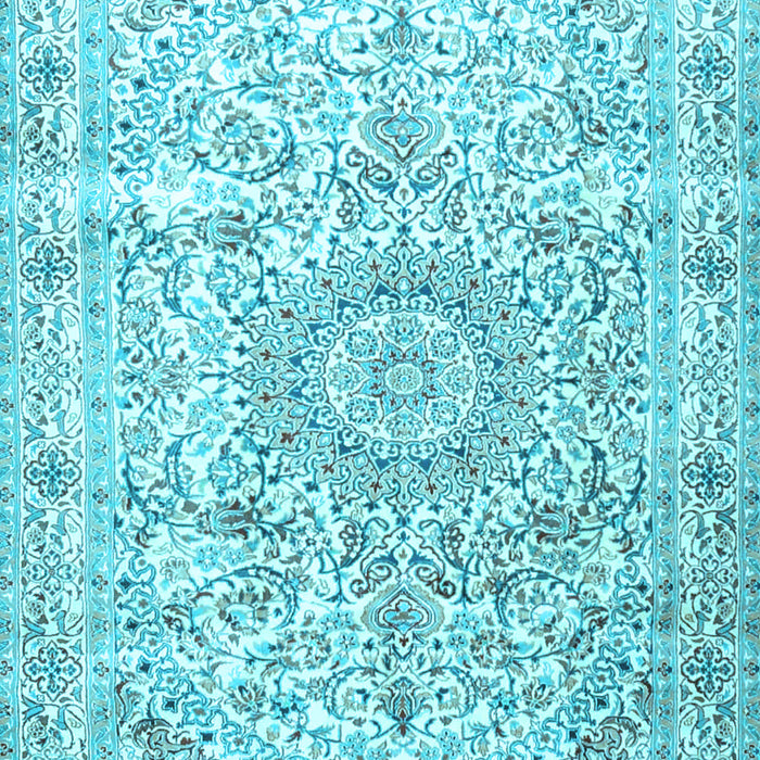 Machine Washable Persian Light Blue Traditional Rug, wshtr4700lblu