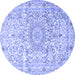 Round Persian Blue Traditional Rug, tr4700blu