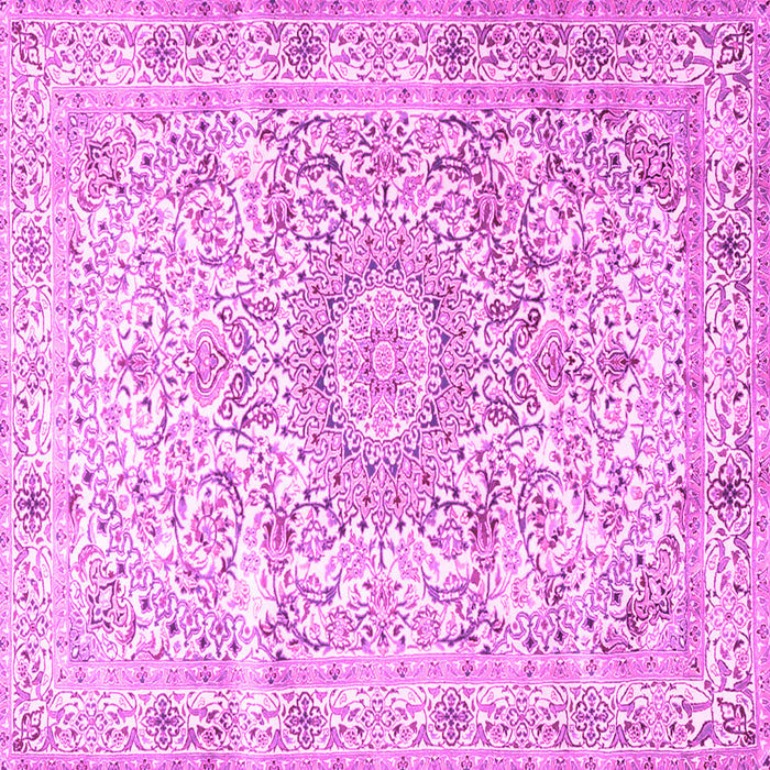 Square Machine Washable Persian Pink Traditional Rug, wshtr4700pnk