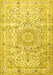 Machine Washable Persian Yellow Traditional Rug, wshtr4700yw