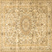 Square Machine Washable Persian Brown Traditional Rug, wshtr4700brn