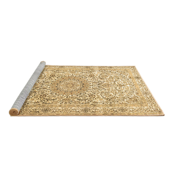 Sideview of Machine Washable Persian Brown Traditional Rug, wshtr4700brn