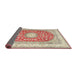 Sideview of Traditional Rust Pink Persian Rug, tr4701